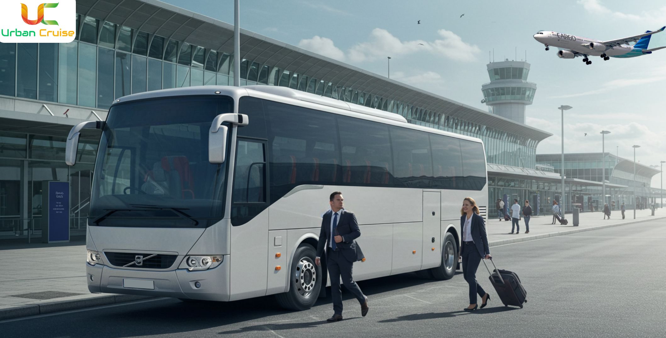 luxury bus for city tour and airport pickup/drop