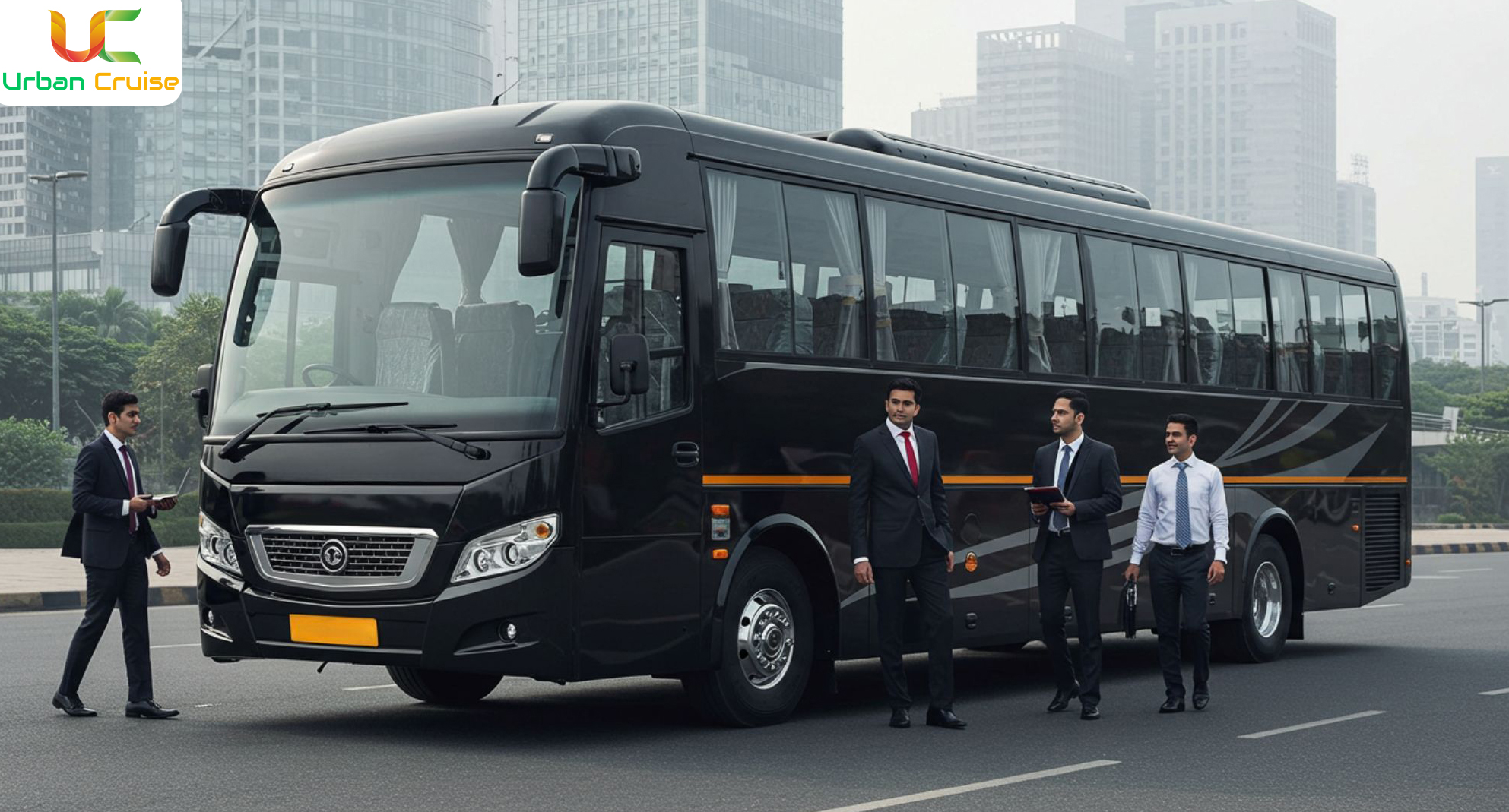 Luxury bus for corporate tour