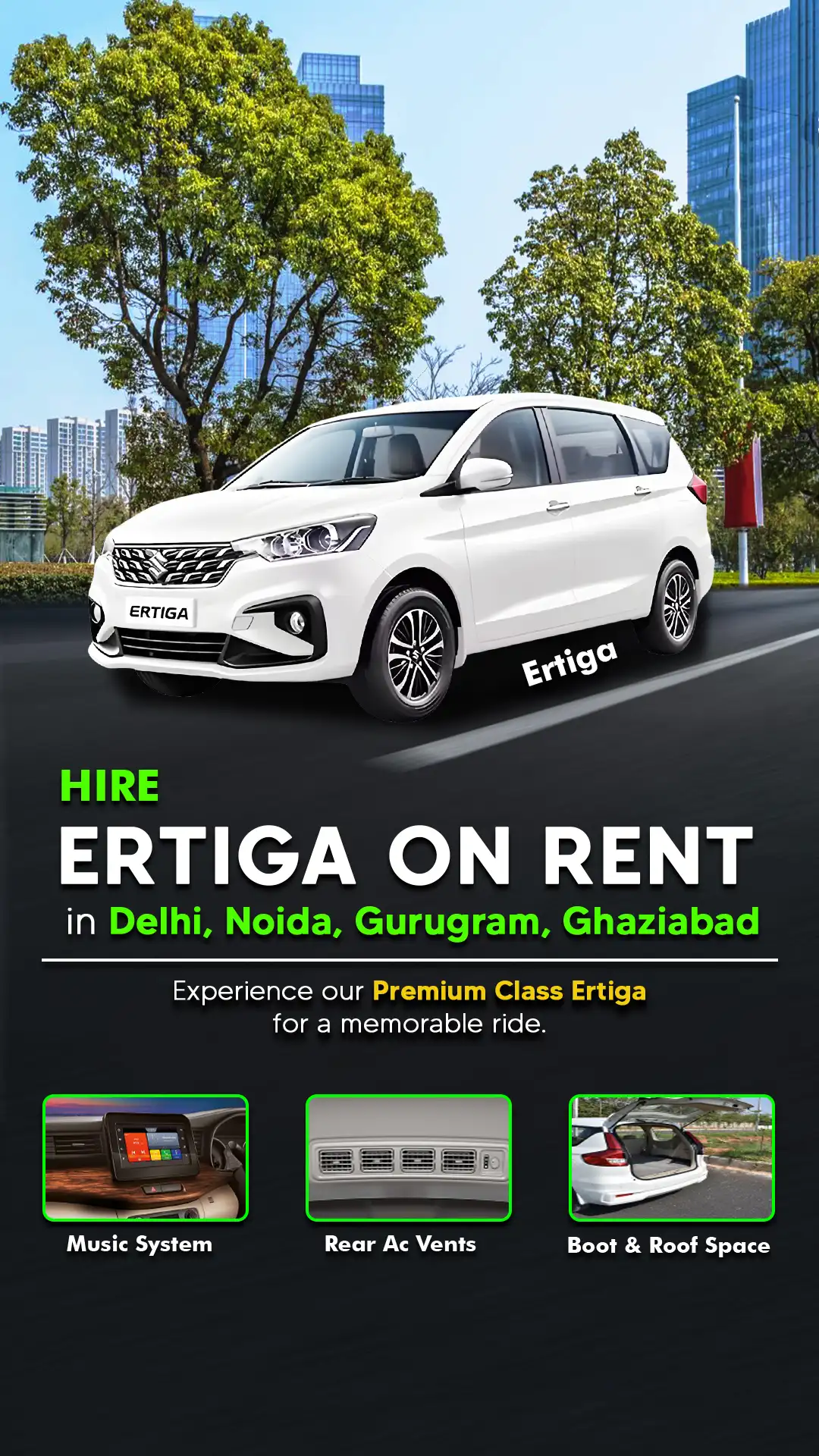 Ertiga on rent in delhi