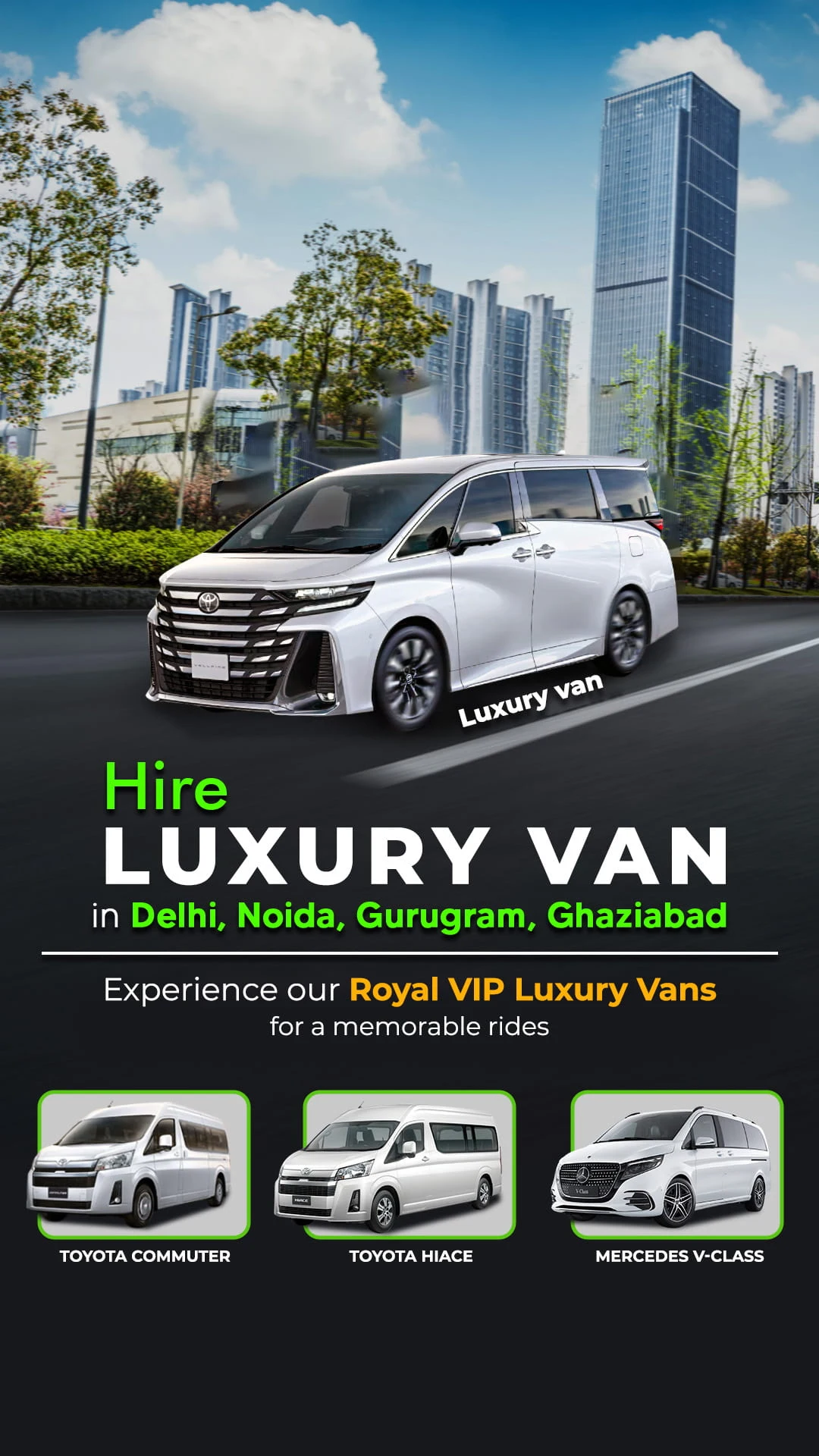 Luxury van Bus rent in delhi- Urban Cruise