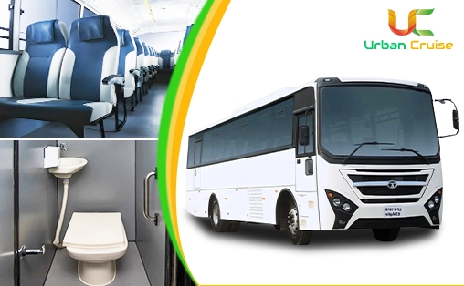  23 Seater Tata Bus with Washroom on rent in delhi