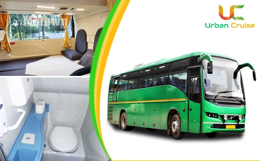 40 Seater Volvo Bus with Toilet Facility & Fridge on rent in delhi