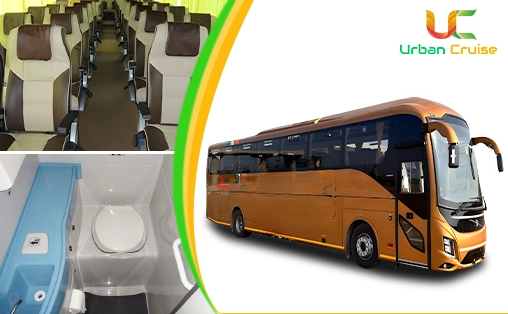   45 Seater Bus with Washroom & Fridge on rent in delhi