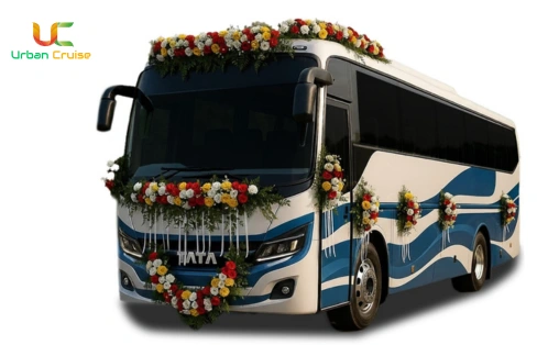 Luxury Tempo Traveller for Pilgrimage - comfortable 9-26 seater vehicle with air conditioning, spacious seating, and luggage space for religious journey groups