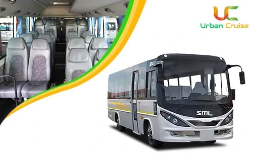 23 seater pack glass SML mini bus on rent in Mumbai