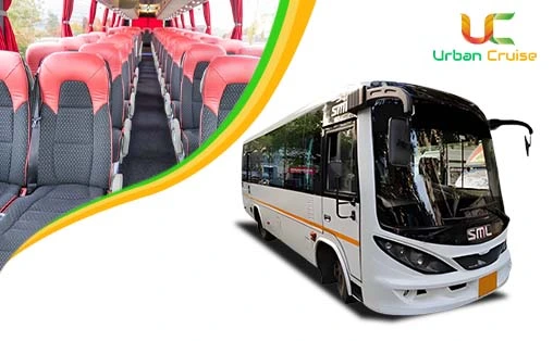 27 seater pack glass SML mini bus on rent in Mumbai