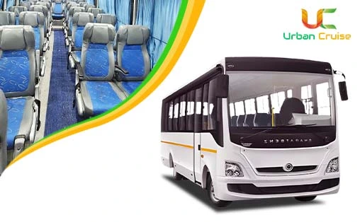 35 seater fully customized Bharat Benz Mini Bus on rent in Mumbai
