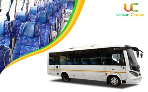 35 seater white coloured SML Mini Bus on rent in Mumbai