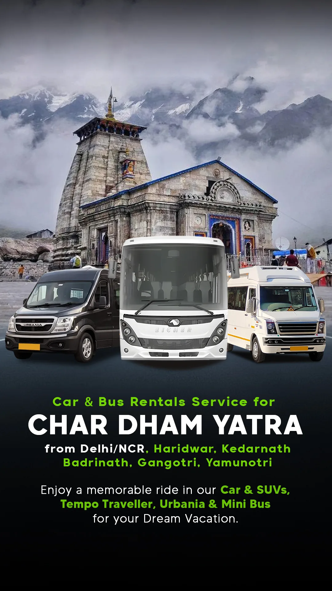 chardham on rent in delhi- Urban Cruise