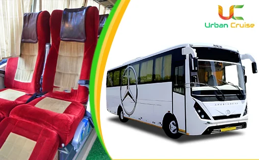 49 Seater Bharat Benz Semi Sleeper Bus on Rent