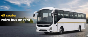 volvo 49 seater bus on rent