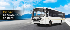 eicher 49 seater bus on rent in delhi