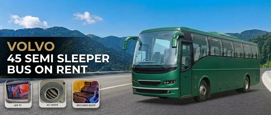 45 seater semi sleeper bus on rent