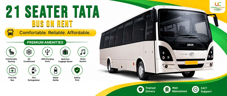 hire 21 seater mini bus on rent in delh