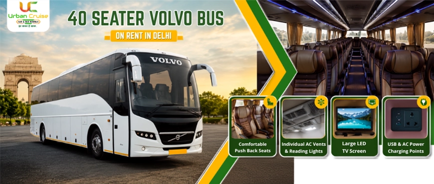 40 seater volvo bus on rent in delhi