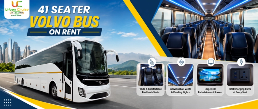 41 seater volvo bus on rent in delhi