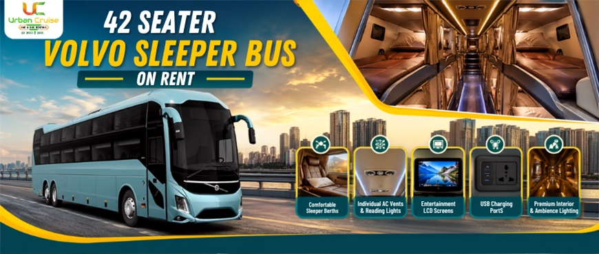 42 seater volvo bus on rent in delhi