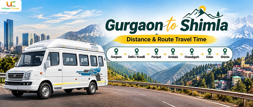 Gurgaon to Shimla Distance and Route, Travel Time