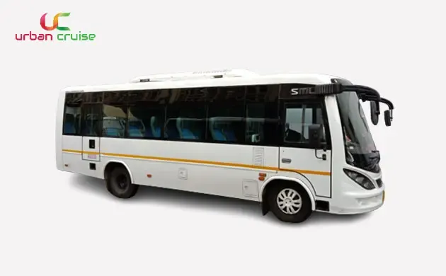 35 seater white coloured SML Mini Bus on rent in Mumbai