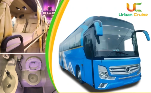Hire Urban Cruise 32 Berth Bharat Benz Bus With Washroom on rent in Mumbai
