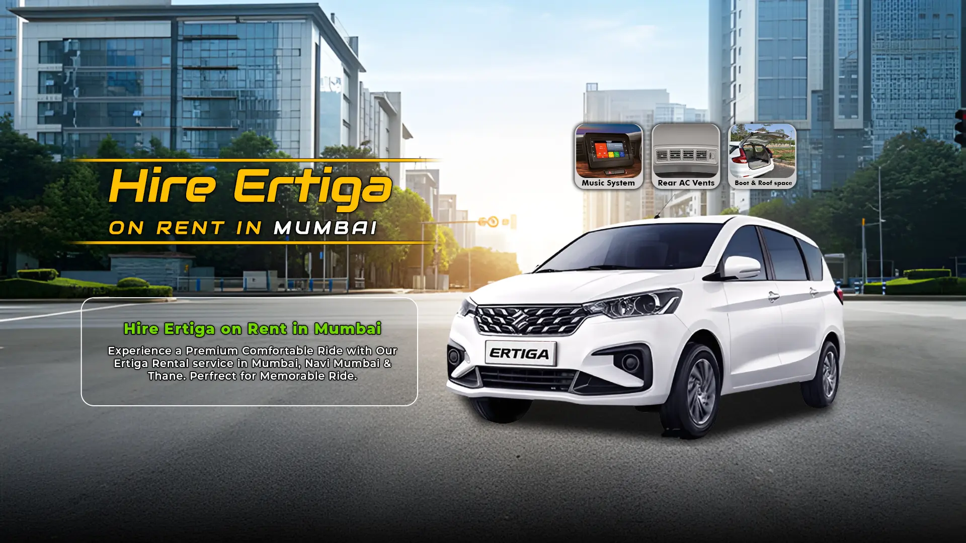 Ertiga on rent in Mumbai - Urban Cruise