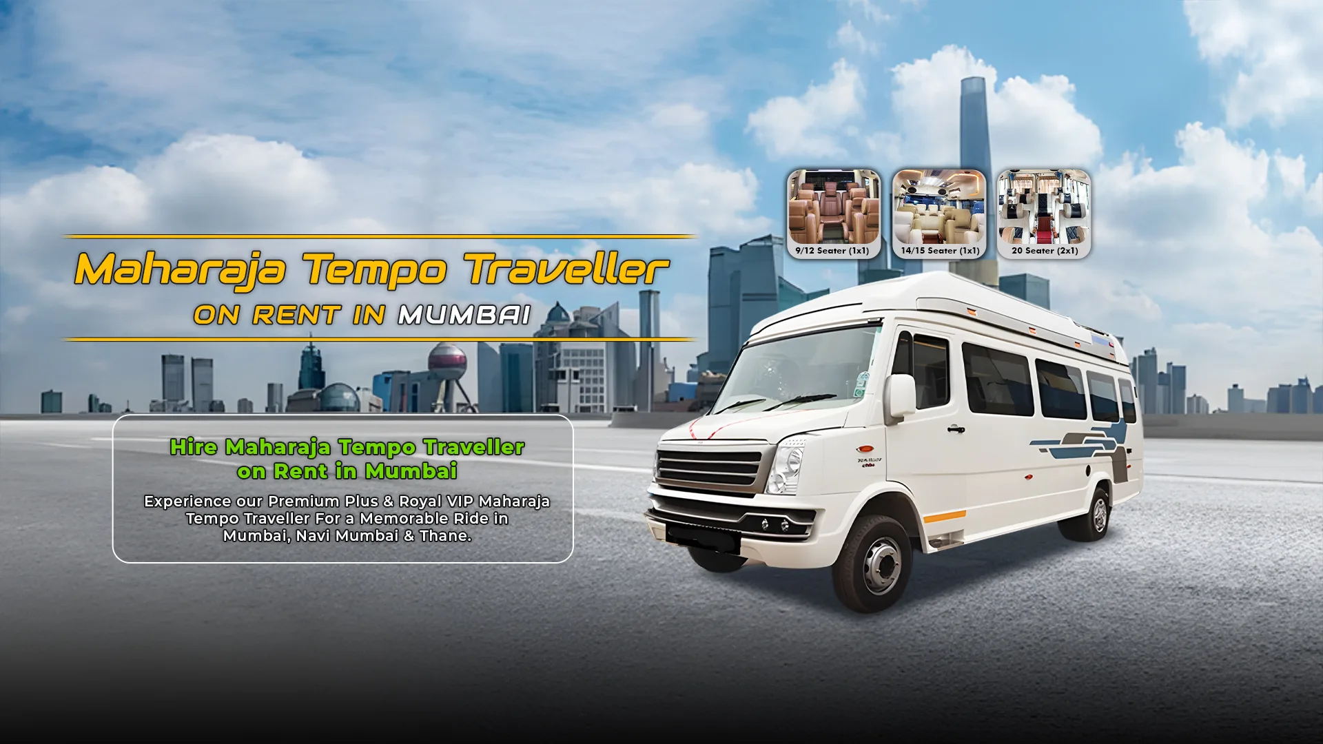 Traveller Tempo on rent in Mumbai - Urban Cruise