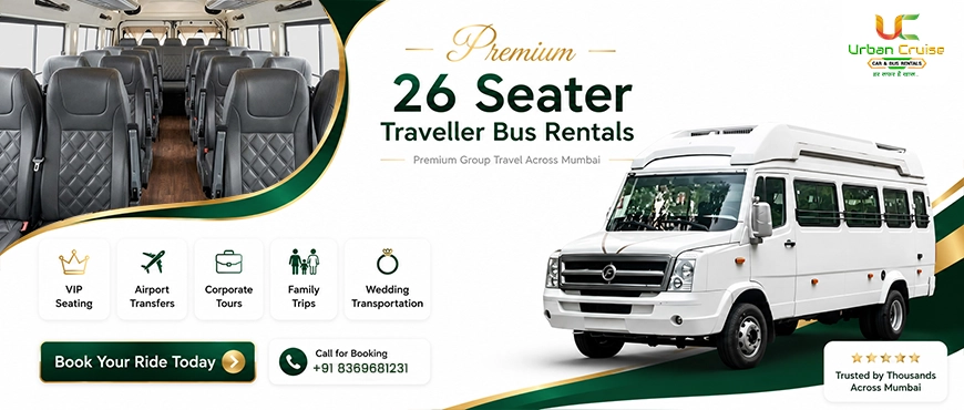 26 seater tempo traveller bus rental in mumabi