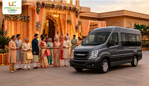 Hire Force Urbania on rent for wedding, Urbanai tempo traveller for marriage