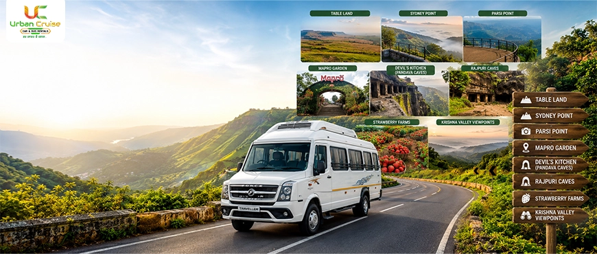 Explore Panchgani tourist places, urban cruise, and vehicle rental