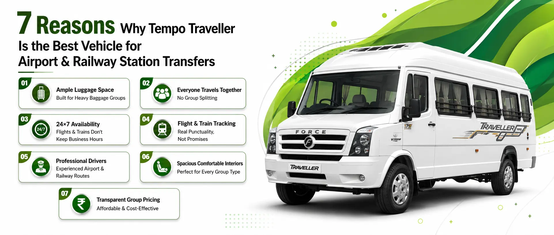 7 Reasons Why Tempo Traveller Is the Best Vehicle for Airport & Railway Station Transfers