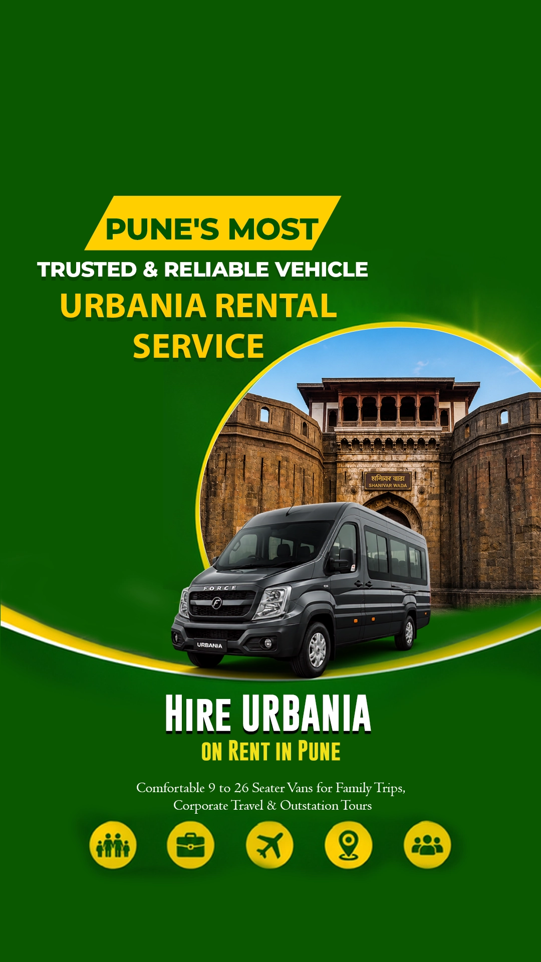 Force Urbania on rent in Pune | Massager Seats