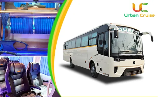 Bharat benz berth + Seating  bus on rent in Delhi with urban crusie