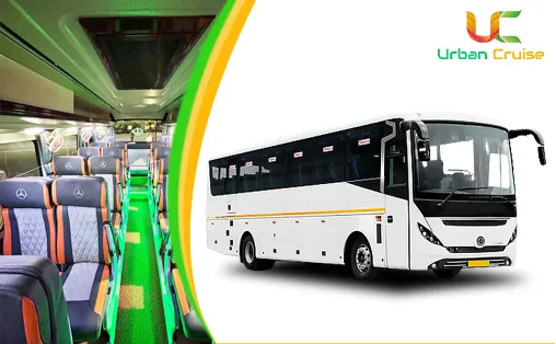  Bharat benz bus on rent in Delhi with urban crusie